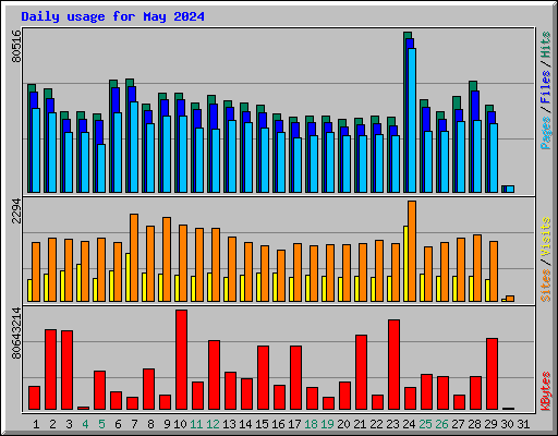 Daily usage for May 2024