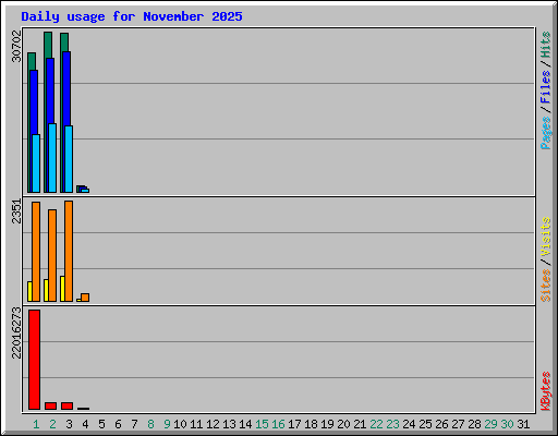 Daily usage for November 2025