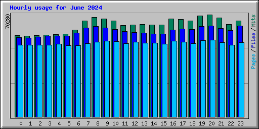 Hourly usage for June 2024