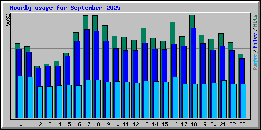 Hourly usage for September 2025