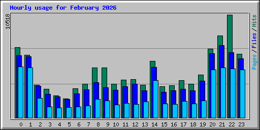 Hourly usage for February 2026